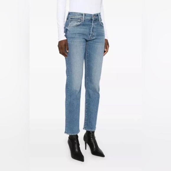 Mother Superior High Waisted Hiker Hover Jean in Free & Wild Medium Wash Size 25 - Picture 1 of 15